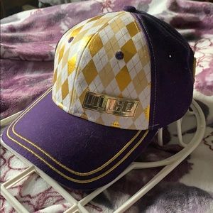 Purple/ gold baseball cap